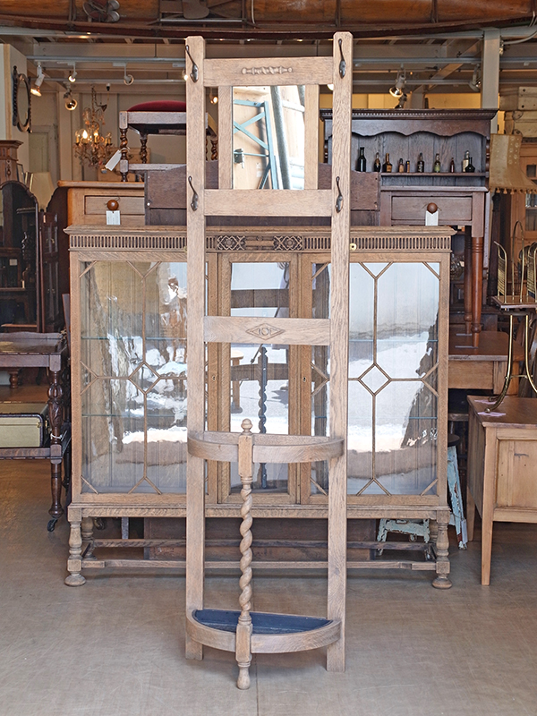 KP158 アンティーク オークホールスタンド