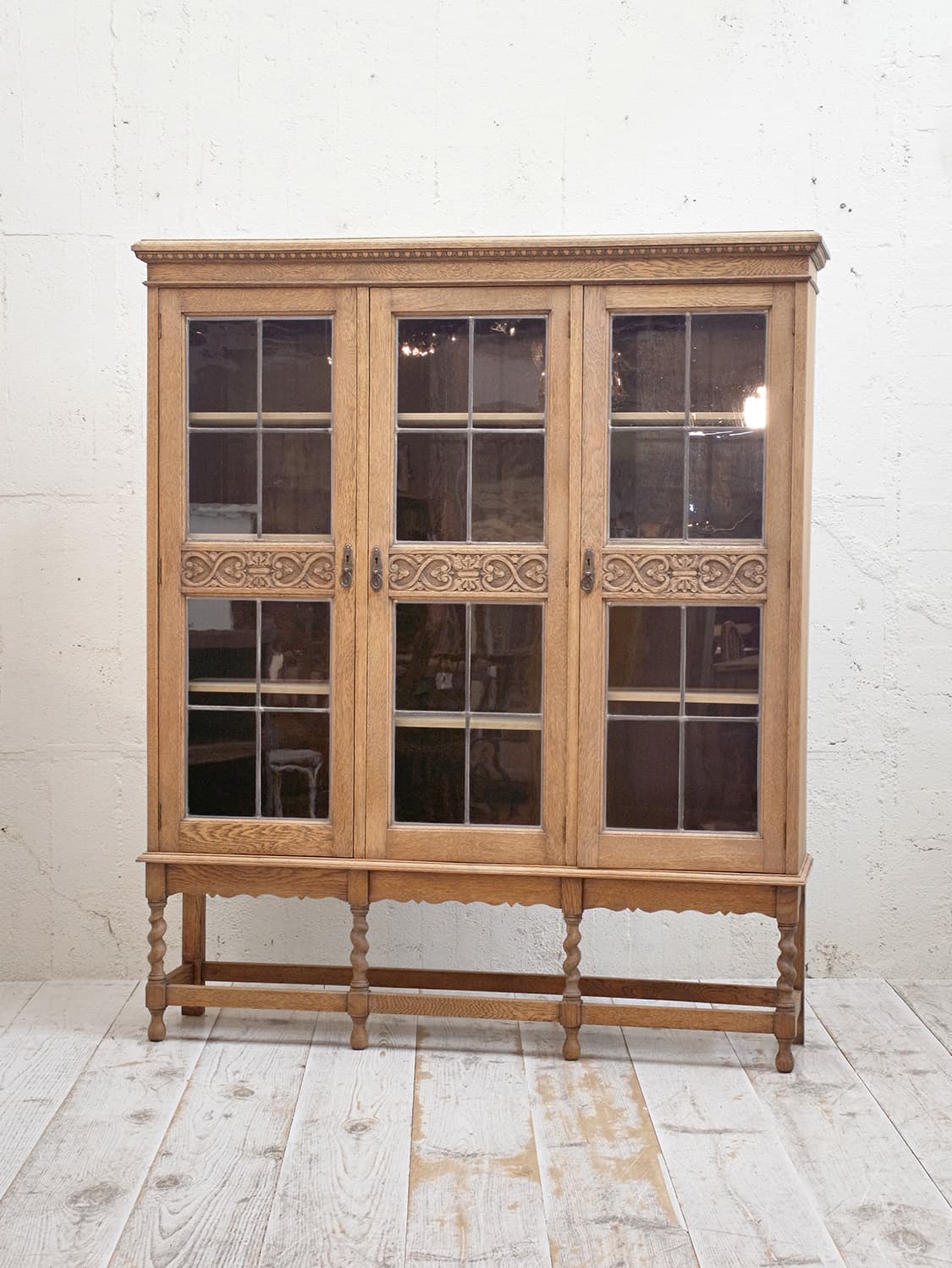 ショーケース 高さ187cm｜英国調 アンティーク調｜おしゃれインテリア 家具通販 Y-KAGU【輸入家具屋さん】