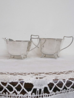 シルバープレートシュガー＆ミルクポット