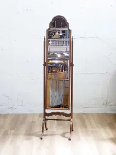 ウォルナットスタンドミラー