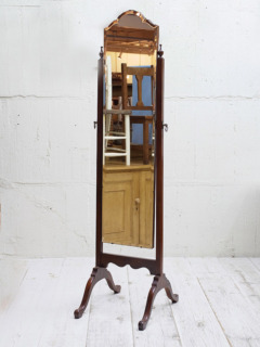 アンティーク マホガニースタンドミラー