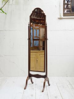 ウォルナットスタンドミラー