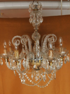 ガラスシャンデリア